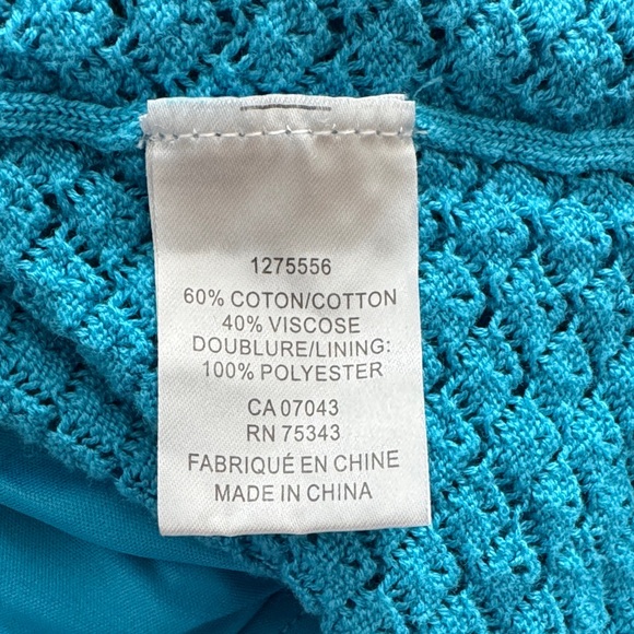 Gorgeous! House of Harlow 1960 Blue Crochet Dress Size Largr - Picture 6 of 11